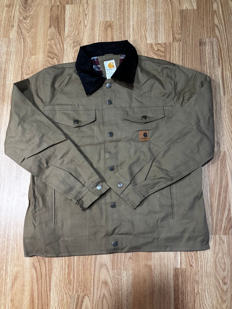 Carhartt Brown Jacket With Black Collar