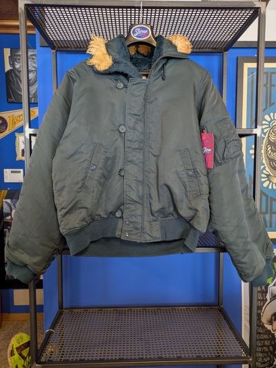 Flying Man'S Heavy Jacket With Attached Hood