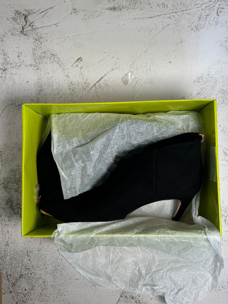 Ted Baker Gemiee Black Leather Ankle Boots UK 5 Copper Zip image 10