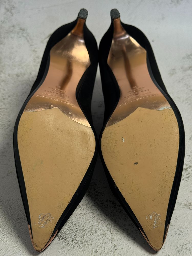 Ted Baker Gemiee Black Leather Ankle Boots UK 5 Copper Zip image 8