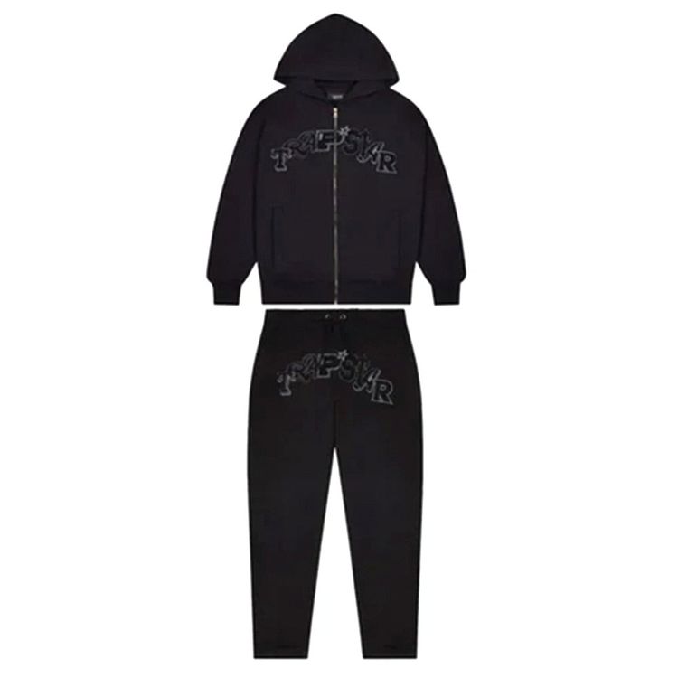 Trapstar Wildcard Hooded Tracksuit Black Edition
