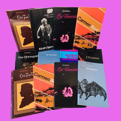 12x Sadler's Wells Opera at London Coliseum Programmes Bundle Lot Vintage 1960s/1970s