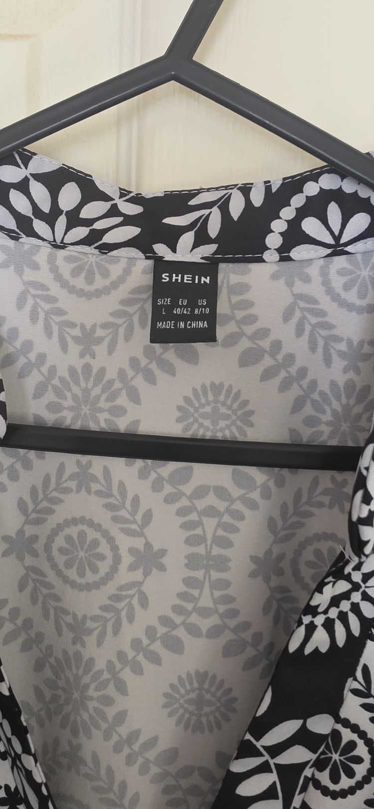 Shein Black And White Patterned Dress image 2
