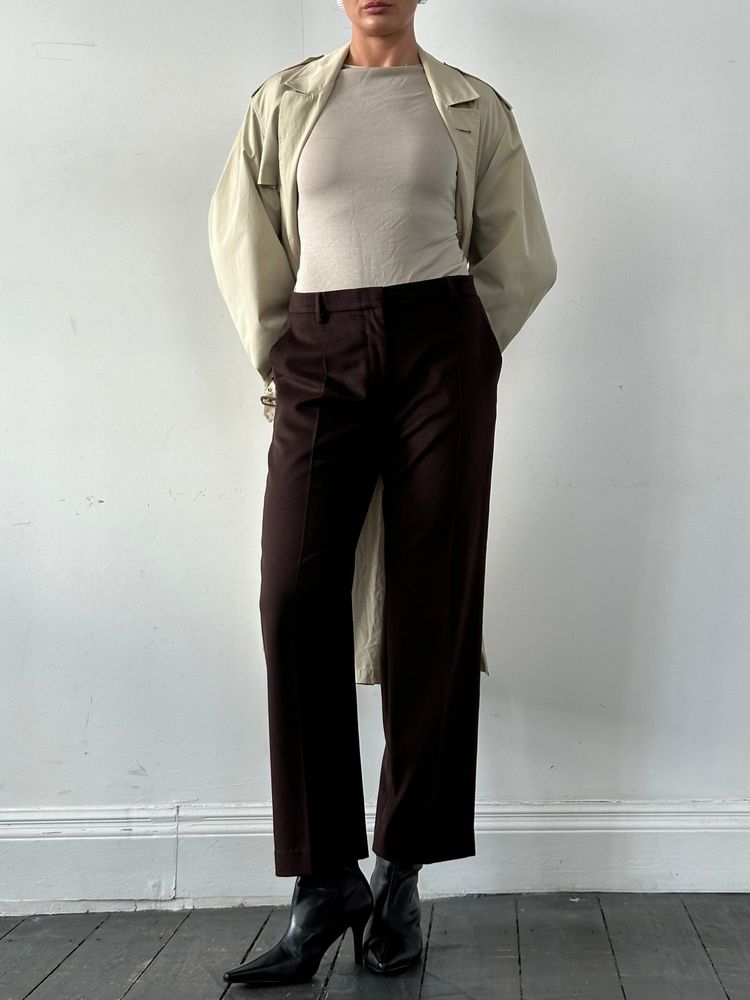 SYLK Max Mara Pure Brushed Wool Straight Leg Trousers - W31 product image
