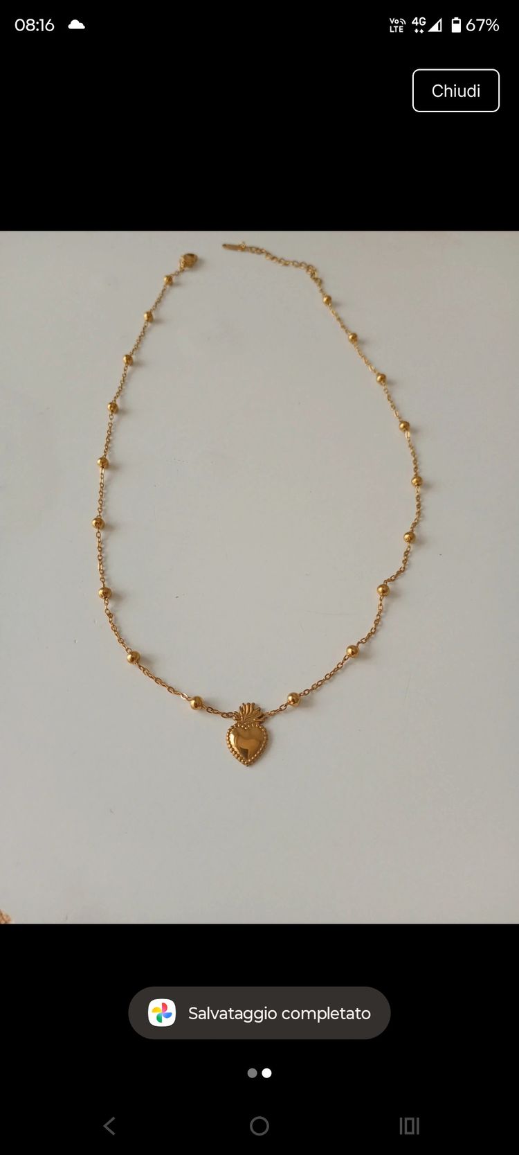 Collanina sacro cuore  image 2