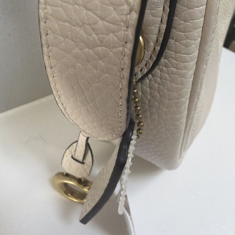 Coach Chalk White LUNA Pebble Leather Shoulder Bag BNWT 90s Style image 2