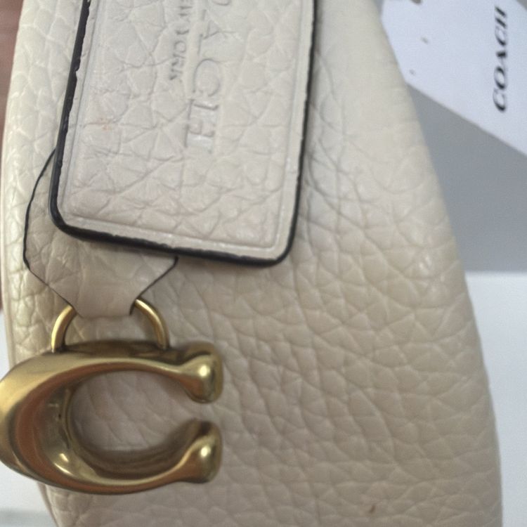 Coach Chalk White LUNA Pebble Leather Shoulder Bag BNWT 90s Style image 6