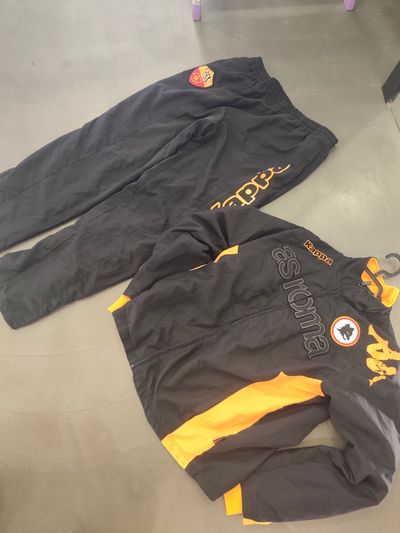Kappa Black And Yellow Tracksuit Jacket And Pants