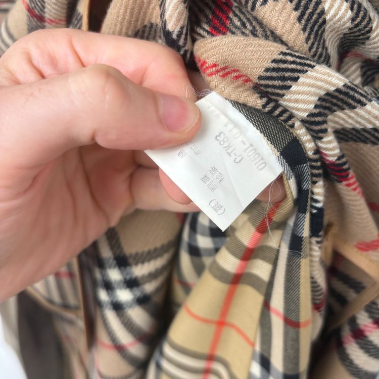 Burberry Vintage Cream Nova Check Lined Mac Trench Coat With Wool Liner image 9