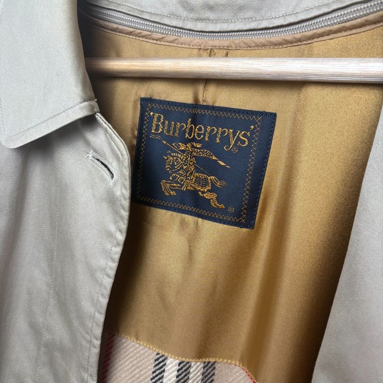 Burberry Vintage Cream Nova Check Lined Mac Trench Coat With Wool Liner image 6