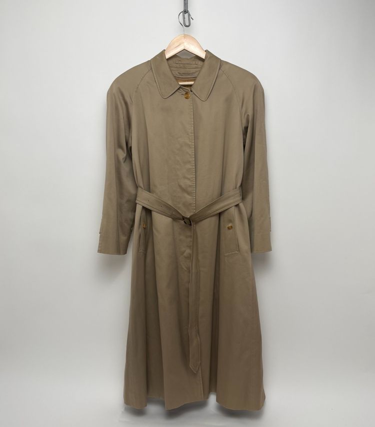 Burberry Vintage Cream Nova Check Lined Mac Trench Coat With Wool Liner image 4