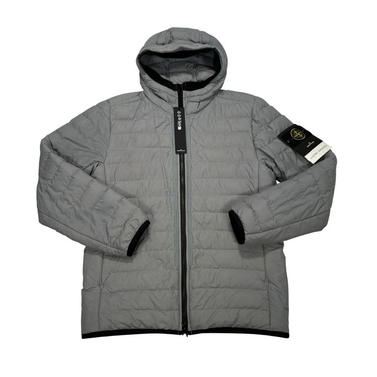 Stone Island Grey 0-Cotton / R-Nylon Tela Puffer Jacket