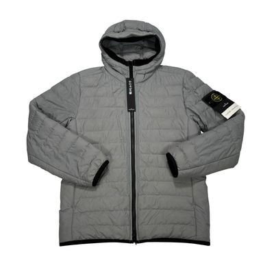 Stone Island Grey 0-Cotton / R-Nylon Tela Puffer Jacket