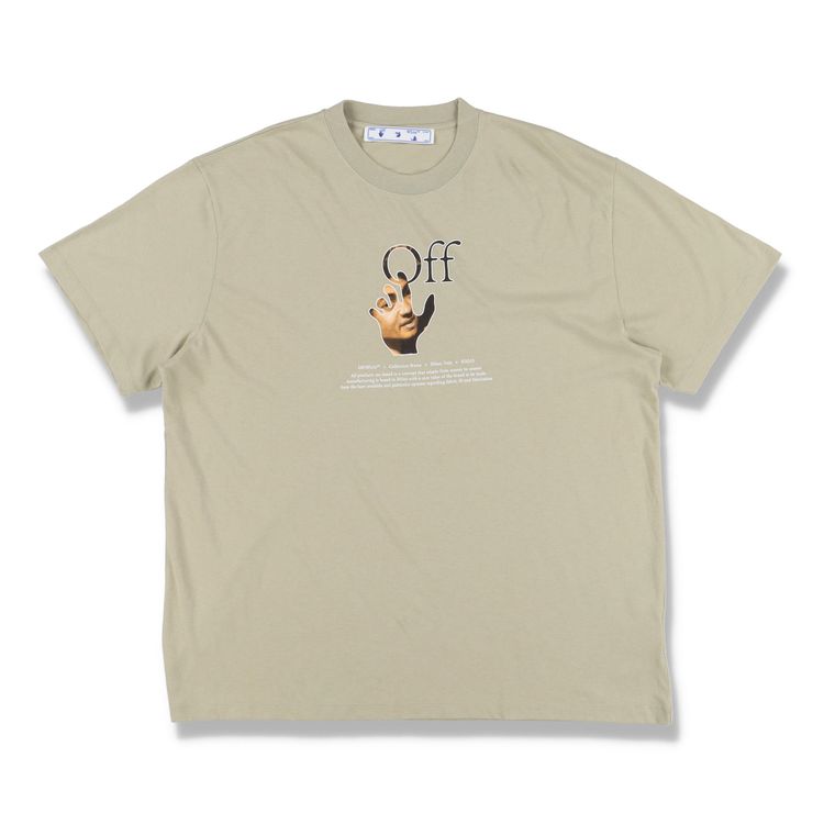 Off-White Off-White Beige Caravaggio Hand Off Logo Oversized T-Shirt product image