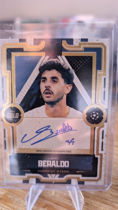 Lucas Beraldo PSG Auto Topps Gold