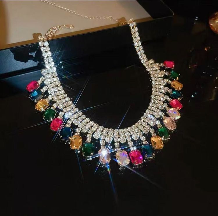 Multicolor Gemstone Necklace image 1