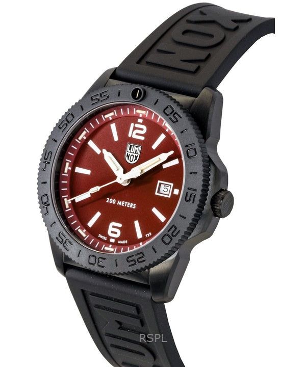 Luminox Pacific Diver Rubber Strap Red Sunray Dial Quartz Diver's XS.3135.B 200M Men's Watch 5
