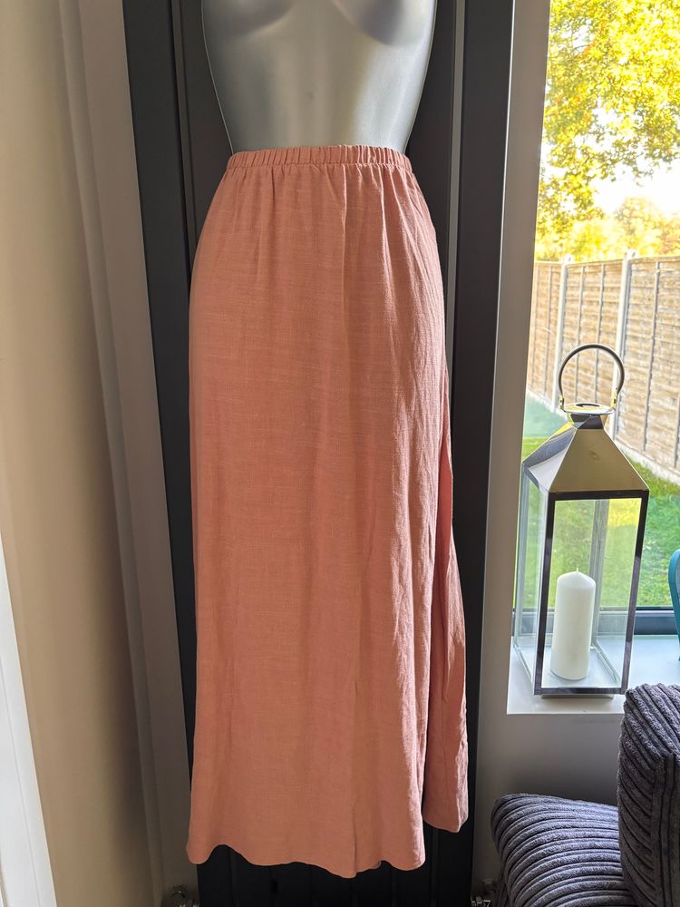 ASOS DESIGN pink maxi skirt