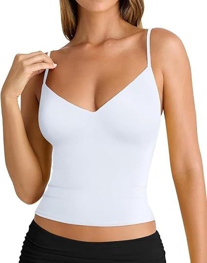 White Camisole Tank Top obraz 2