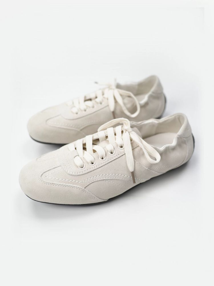 White Casual Lace-Up Shoes image 1