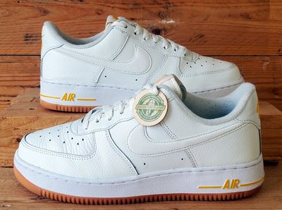 Nike Air Force 1 Low Leather Trainers UK6/US7/EU40 DZ4512-100 White/Uni/Gum