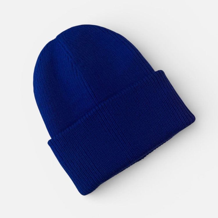 PREMIUM BLANKS - Deep Cuff Beanie Hat - Blue image 1