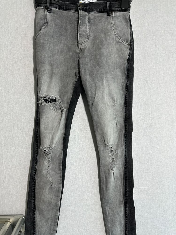 SikSilk 2 tone Ripped Jeans