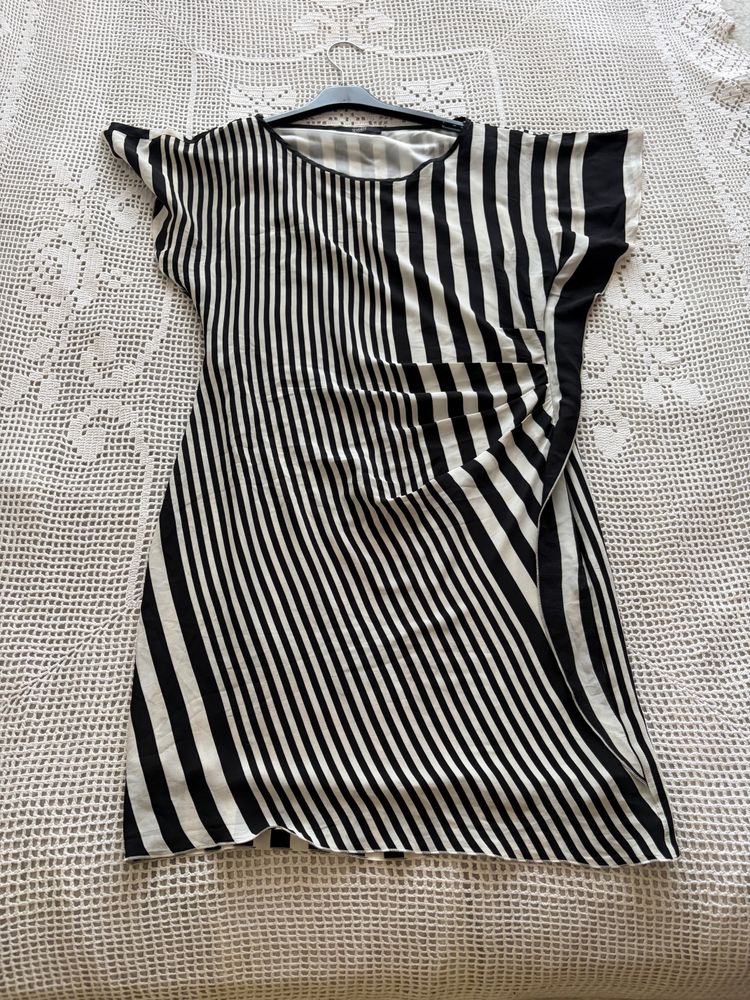 Seventy Sergio Tegon Black And White Striped Dress product image