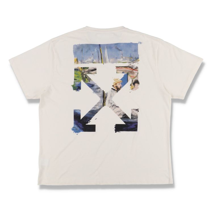 Off-White Cream Painting Arrows Oversized T-Shirt