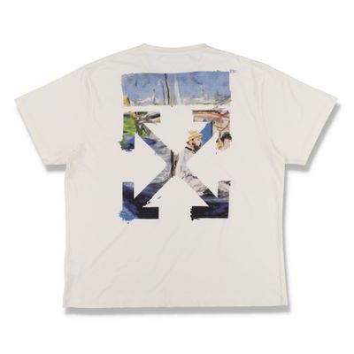 Off-White Cream Painting Arrows Oversized T-Shirt
