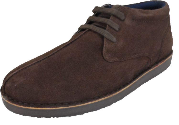 Roamers Brown Center Seam Retro Real Suede Desert Boots image 1