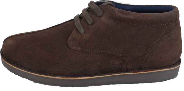 Roamers Brown Center Seam Retro Real Suede Desert Boots obraz 5