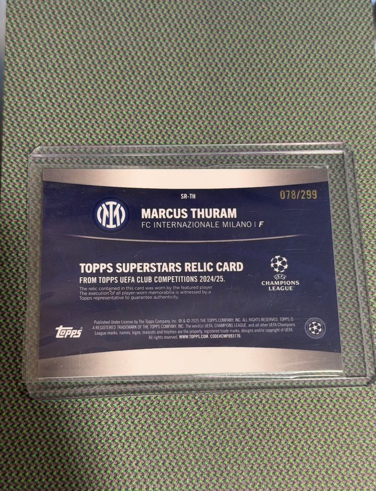 Marcus Thuram Patch Game used 078/299 obraz 2