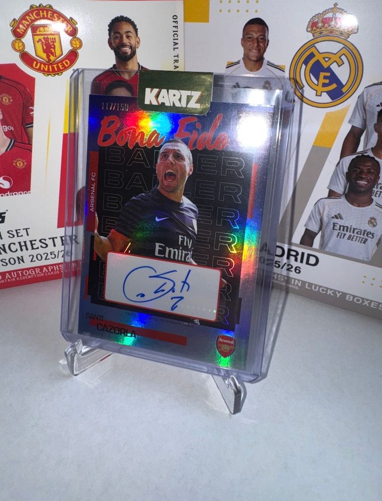 TEAM SET ARSENAL 25/26 Bona Fide Trading Card With Autograph