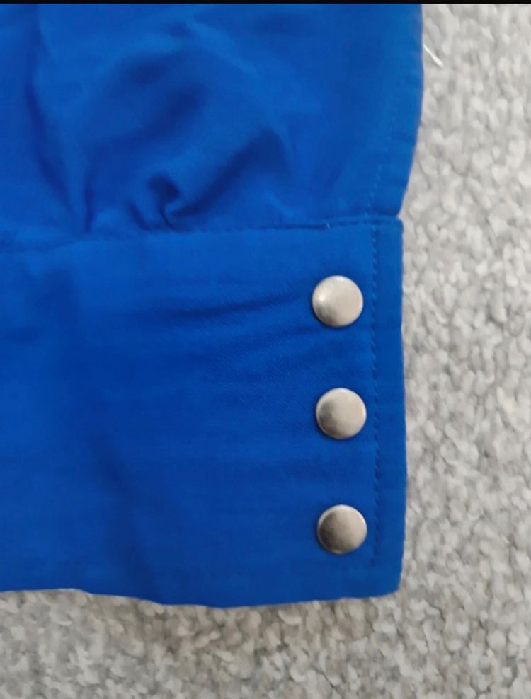 Blue Studded Batwing Top 4