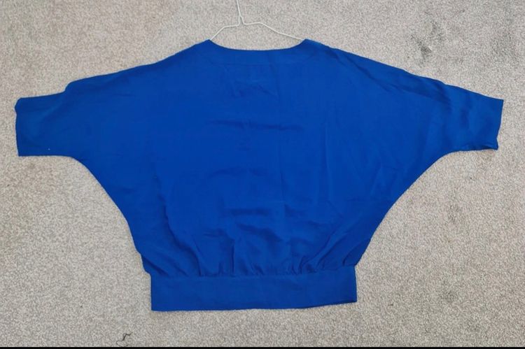 Blue Studded Batwing Top 2