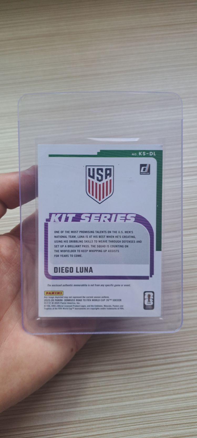 Diego Luna Soccer Trading Card With Kit Piece obraz 2