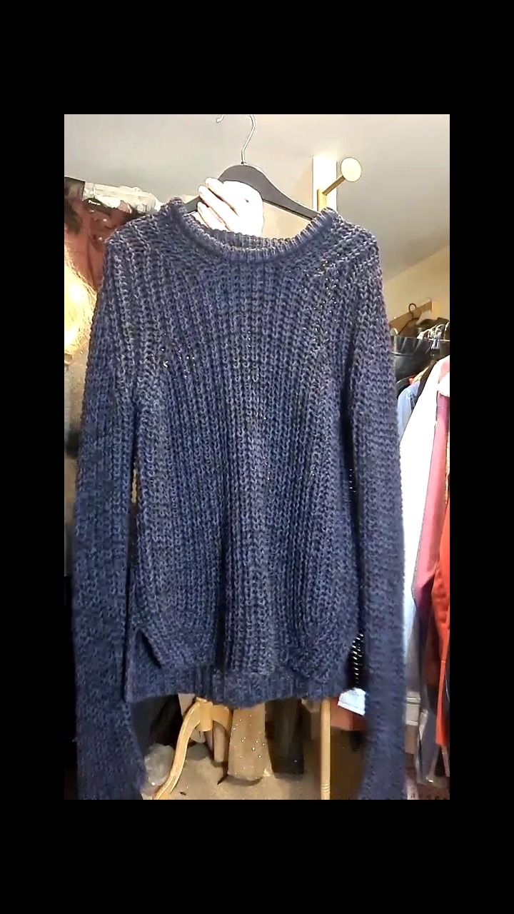 Zara Zara Knit - navy blue - Size medium -  preloved - thick cable knit product image