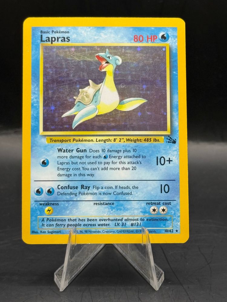 Pokemon Lapras Fossil Holo 10/62 (L/P)