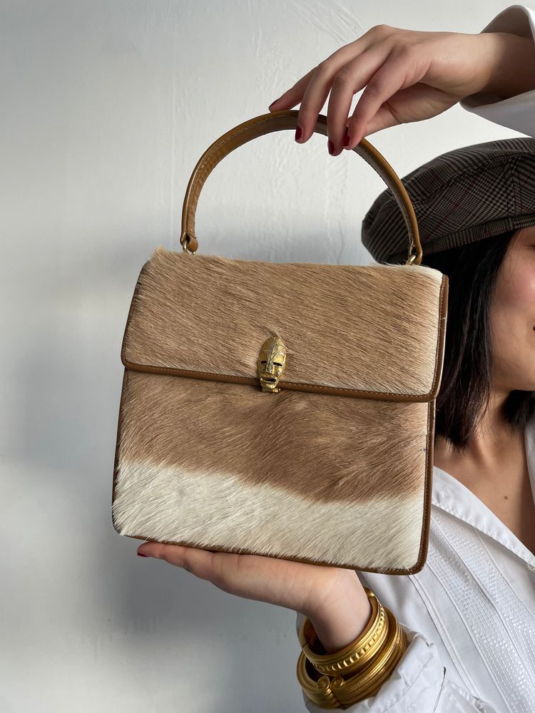 Lanabu Vintage Vintage 1980’s pony calfskin top-handle handbag product image