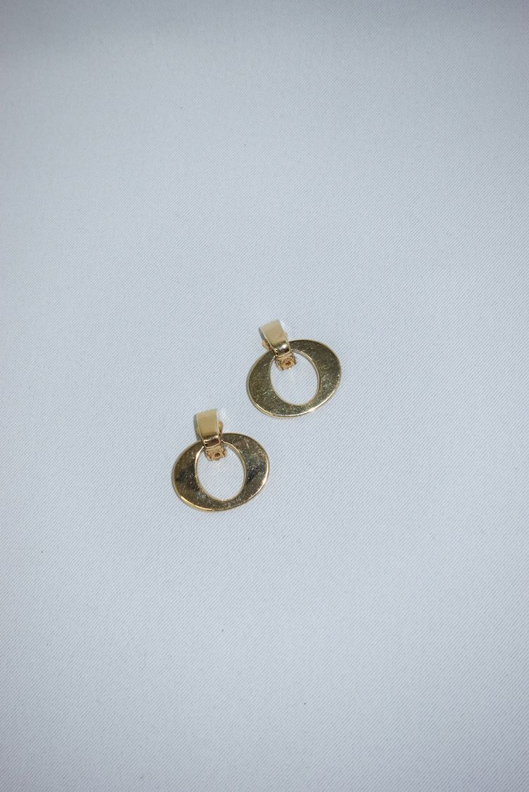 Gold Toe Christian Dior Oval Vintage Clip Earrings product image