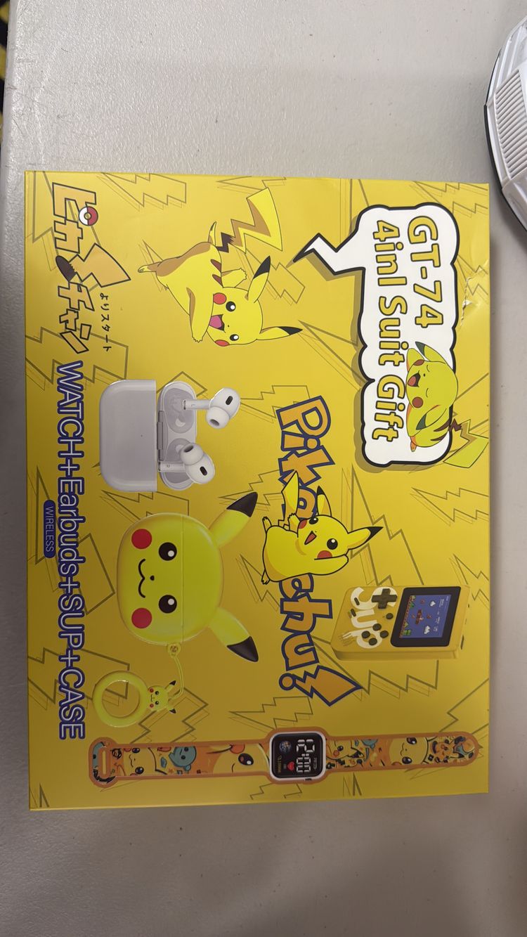 Other Gt-74 4In1 Suit Gift Pikachu Watch Earbuds Sup Case product image