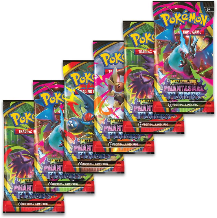 Pokémon Trading Card Game Mega Evolution Phantasmal Flames Booster Packs