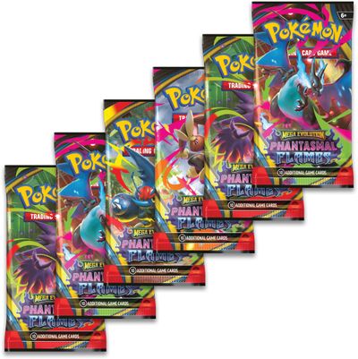 Pokémon Trading Card Game Mega Evolution Phantasmal Flames Booster Packs