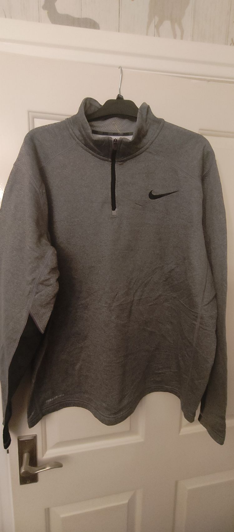 XL Nike Grey Quarter-Zip Sweatshirt