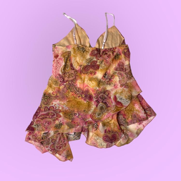 Immagine di 90s 00s paisley print asymmetrical cami top 1