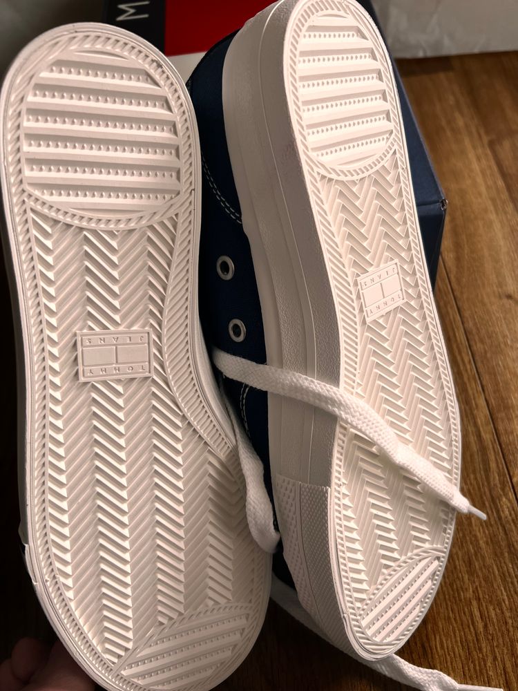 Tommy Jeans Navy Canvas Sneakers image 8