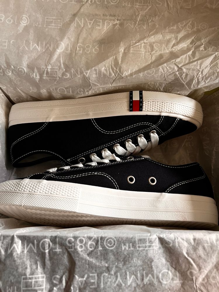 Tommy Jeans Navy Canvas Sneakers image 1