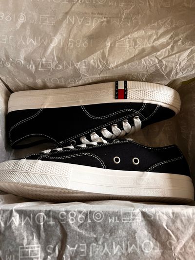 Tommy Jeans Navy Canvas Sneakers