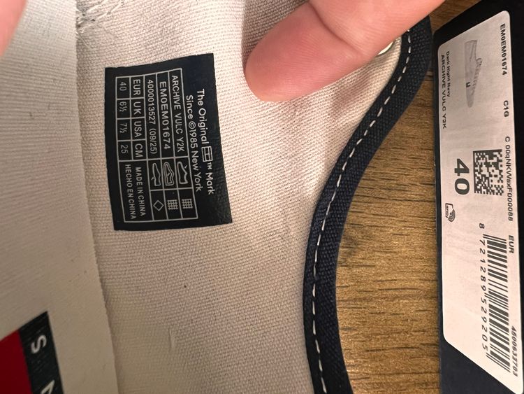 Tommy Jeans Navy Canvas Sneakers image 5